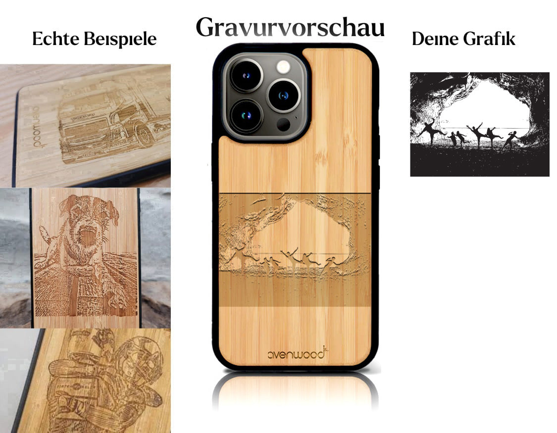 INDIVIDUELL iPhone 13 Pro Bambus-Kunststoff